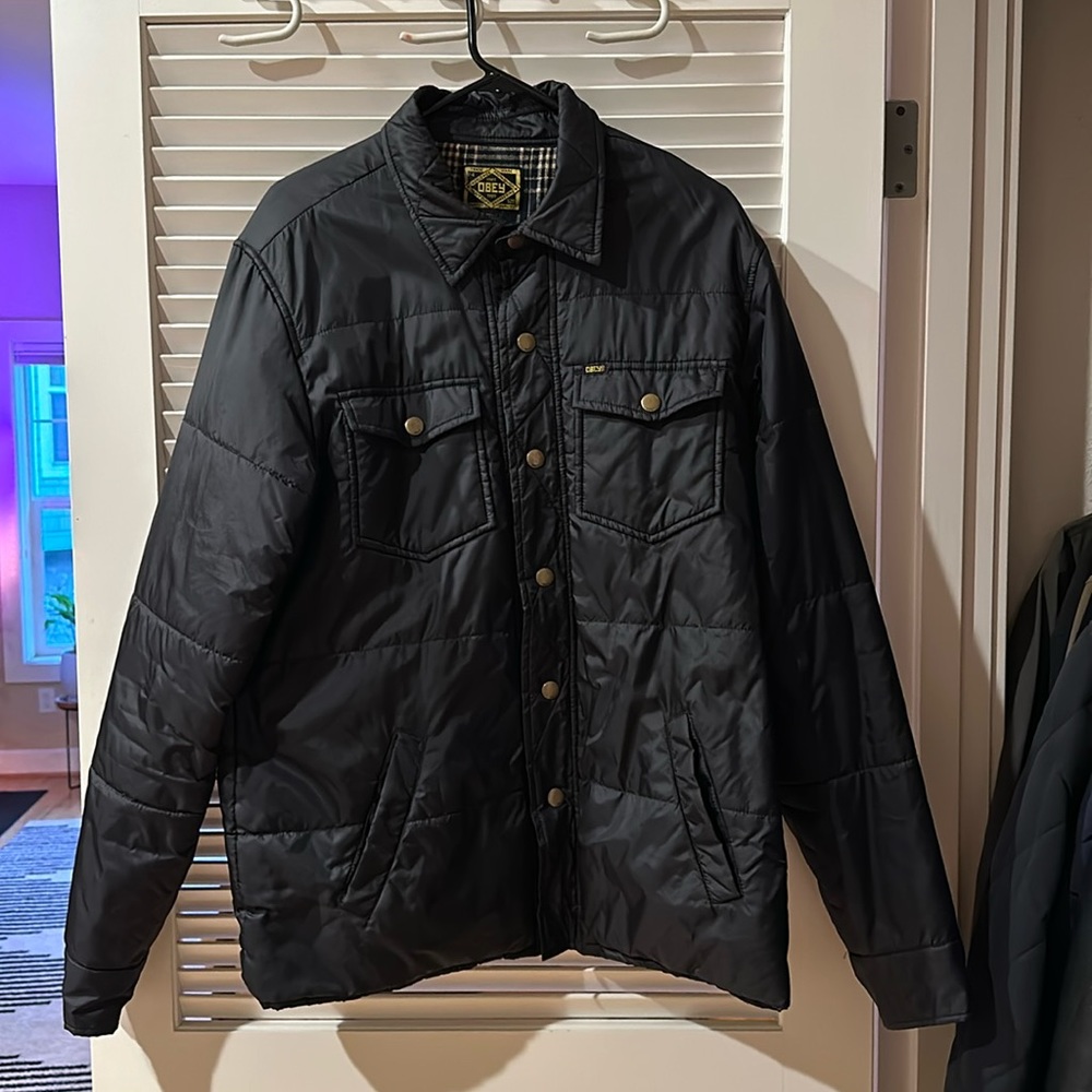 Obey Insulated Jacket (Black, XL)
